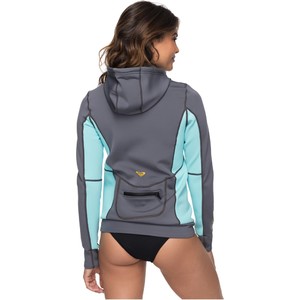 2019 Roxy Womens Syncro Paddle Jacket Deep Grey / Glacier Blue ERJW803013